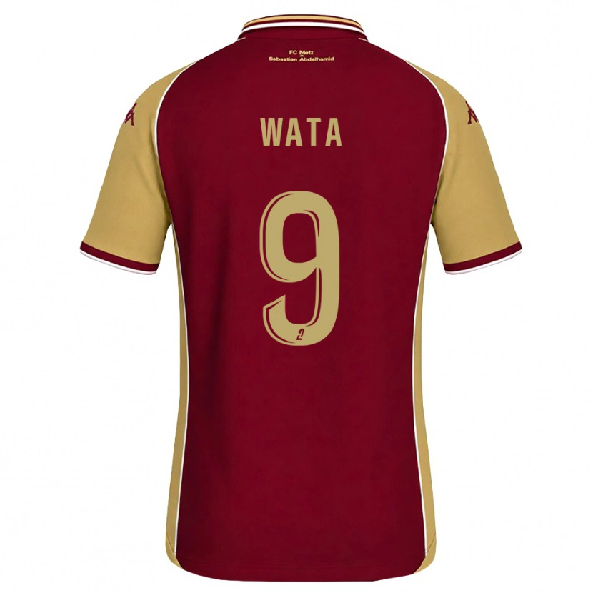 Danxen Niño Camiseta Xavier Wata #9 Dorado Rojo Oscuro 1ª Equipación 2026/27 La Camisa México