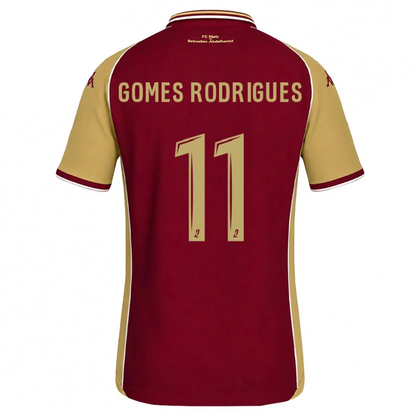Danxen Niño Camiseta Jess Gomes Rodrigues #11 Dorado Rojo Oscuro 1ª Equipación 2026/27 La Camisa México