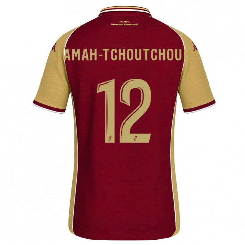 Danxen Niño Camiseta Marco Amah-Tchoutchoui #12 Dorado Rojo Oscuro 1ª Equipación 2026/27 La Camisa México
