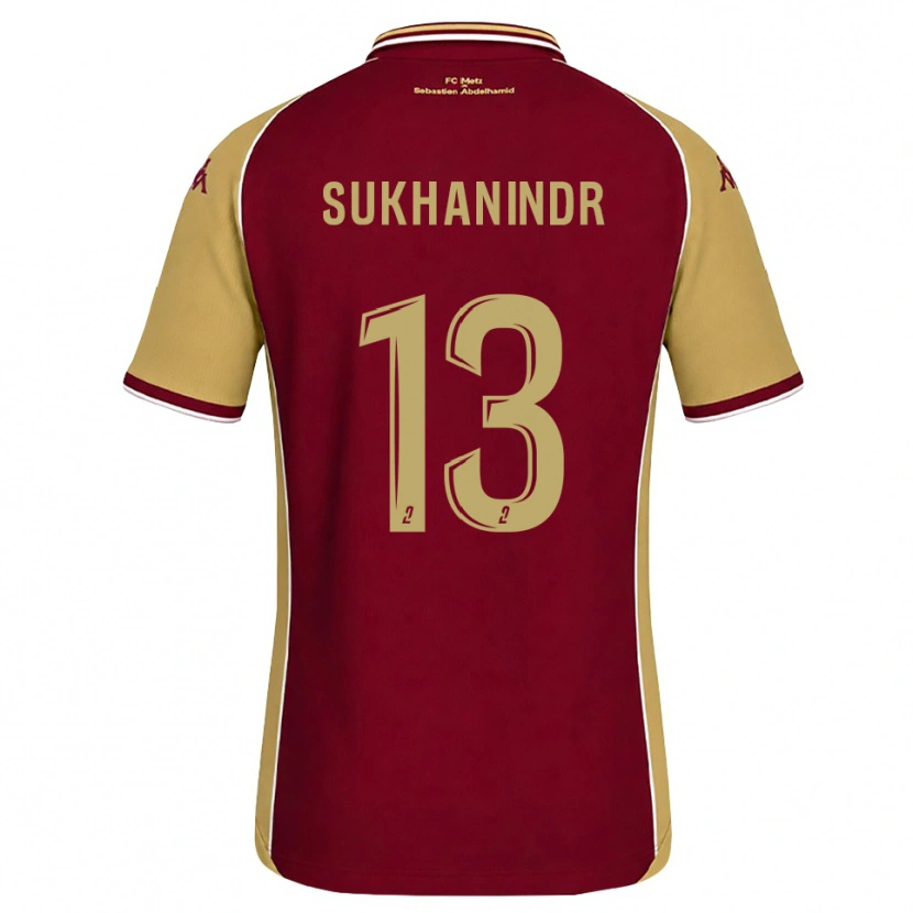 Danxen Niño Camiseta Suparith Sukhanindr #13 Dorado Rojo Oscuro 1ª Equipación 2026/27 La Camisa México