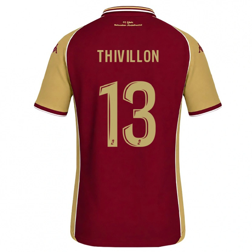 Danxen Niño Camiseta Lina Thivillon #13 Dorado Rojo Oscuro 1ª Equipación 2026/27 La Camisa México