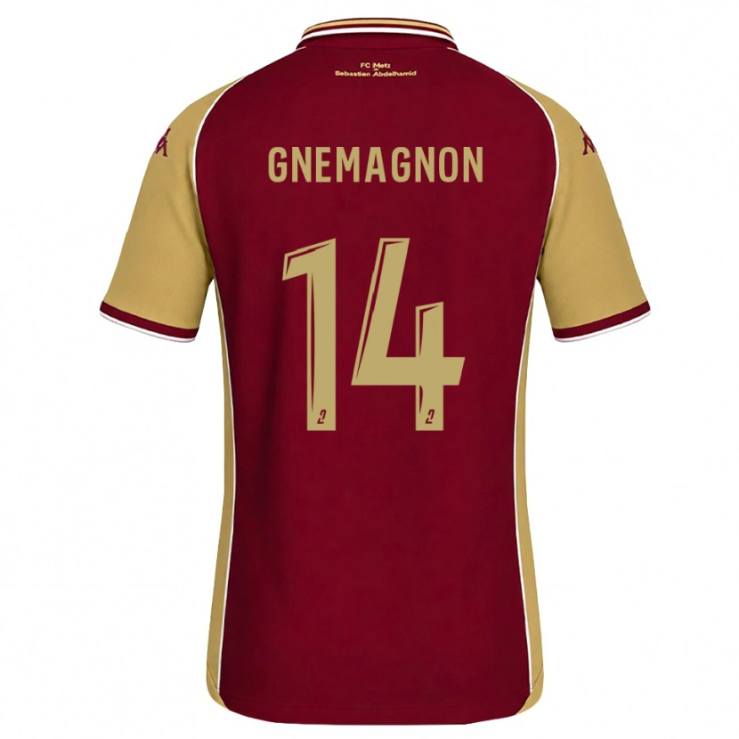 Danxen Niño Camiseta Mahi Gnemagnon #14 Dorado Rojo Oscuro 1ª Equipación 2026/27 La Camisa México