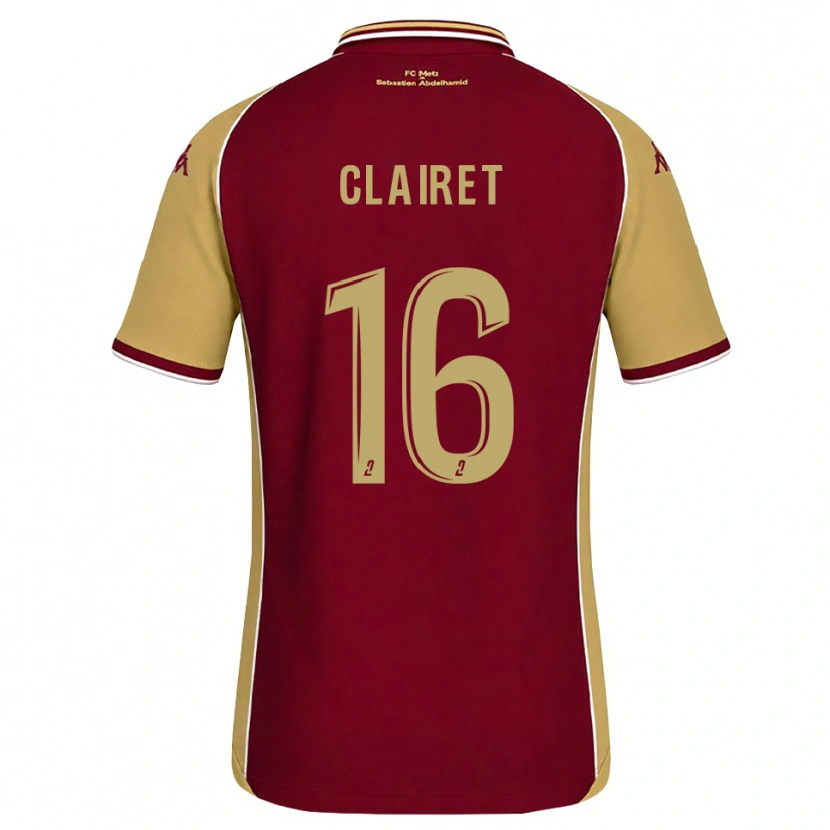 Danxen Niño Camiseta Duncan Clairet #16 Dorado Rojo Oscuro 1ª Equipación 2026/27 La Camisa México