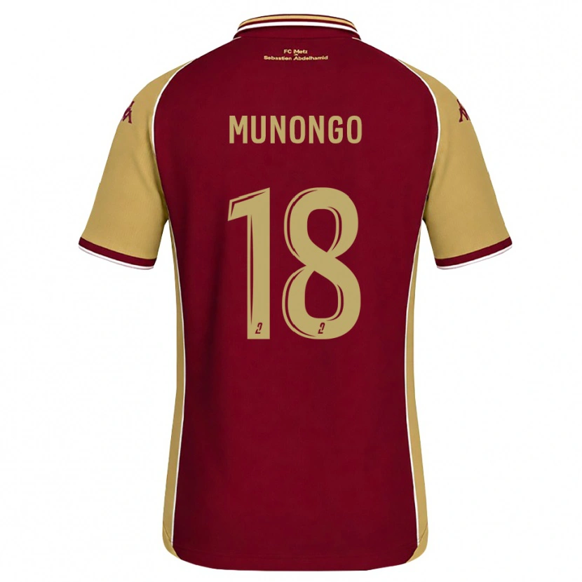 Danxen Niño Camiseta Believe Munongo #18 Dorado Rojo Oscuro 1ª Equipación 2026/27 La Camisa México