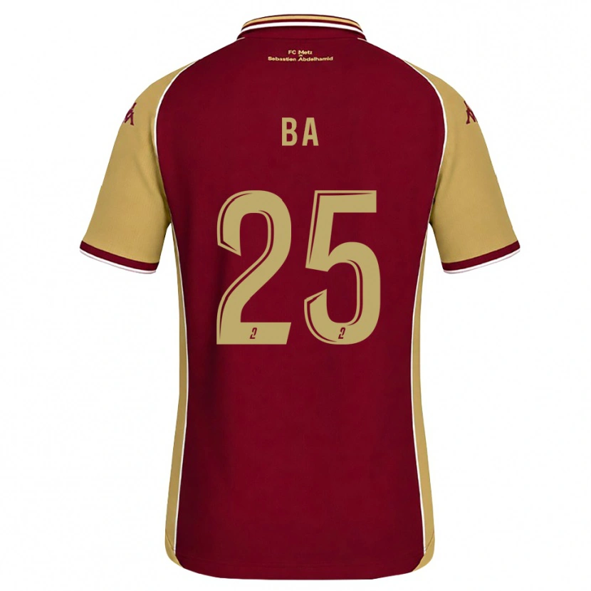 Danxen Niño Camiseta Abdoulaye Ba #25 Dorado Rojo Oscuro 1ª Equipación 2026/27 La Camisa México