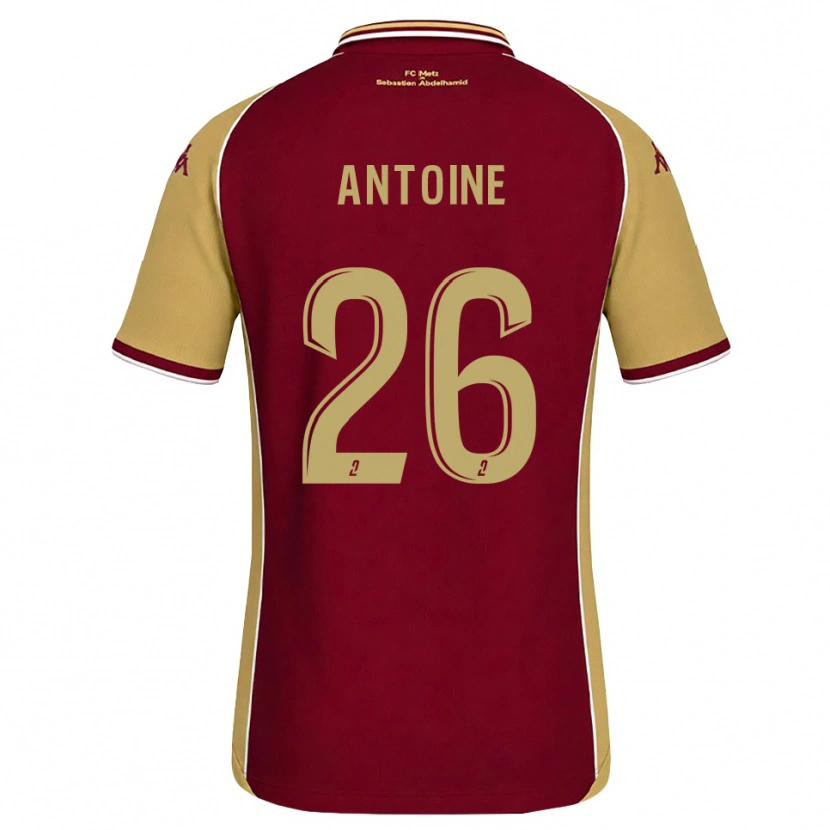 Danxen Niño Camiseta Maud Antoine #26 Dorado Rojo Oscuro 1ª Equipación 2026/27 La Camisa México