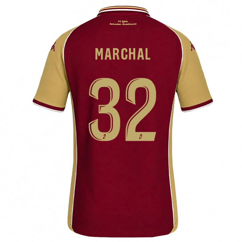 Danxen Niño Camiseta Adam Marchal #32 Dorado Rojo Oscuro 1ª Equipación 2026/27 La Camisa México