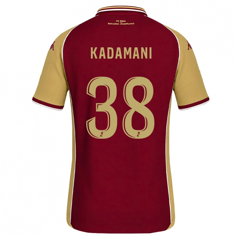 Danxen Niño Camiseta Hamza Kadamani #38 Dorado Rojo Oscuro 1ª Equipación 2026/27 La Camisa México