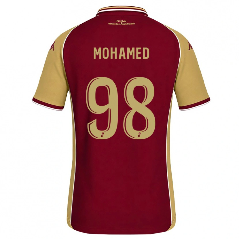 Danxen Niño Camiseta Idris Mohamed #98 Dorado Rojo Oscuro 1ª Equipación 2026/27 La Camisa México