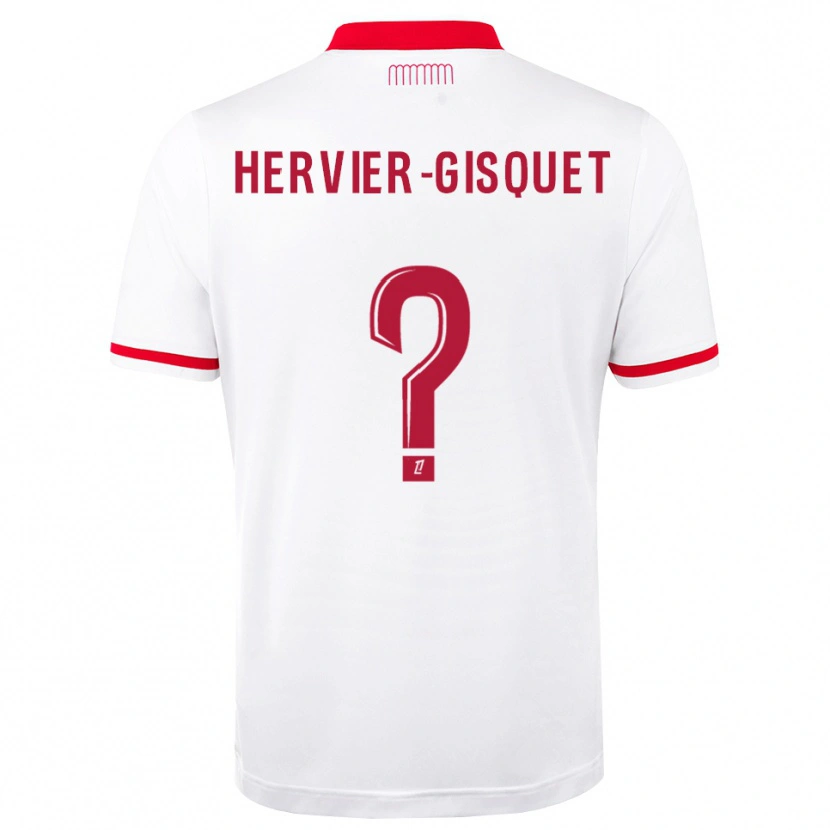 Danxen Niño Camiseta Théo Hervier-Gisquet #0 Rojo Blanco 1ª Equipación 2026/27 La Camisa México