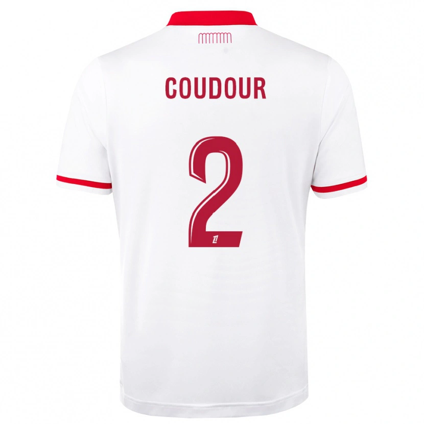 Danxen Niño Camiseta Mathis Coudour #2 Rojo Blanco 1ª Equipación 2026/27 La Camisa México