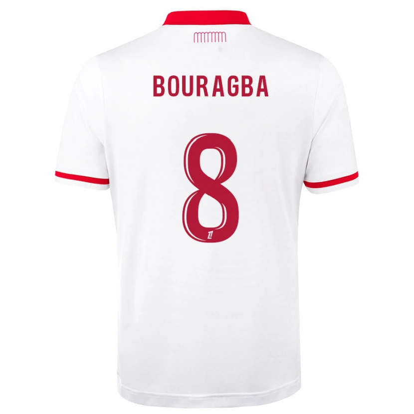 Danxen Niño Camiseta Ouanis Bouragba #8 Rojo Blanco 1ª Equipación 2026/27 La Camisa México