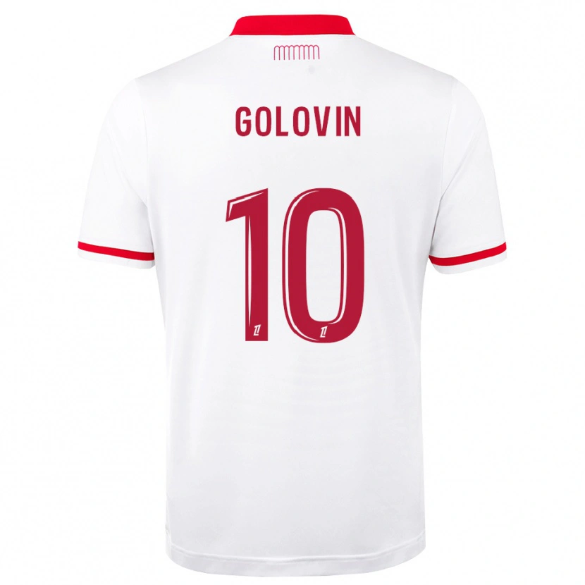 Danxen Niño Camiseta Aleksandr Golovin #10 Rojo Blanco 1ª Equipación 2026/27 La Camisa México