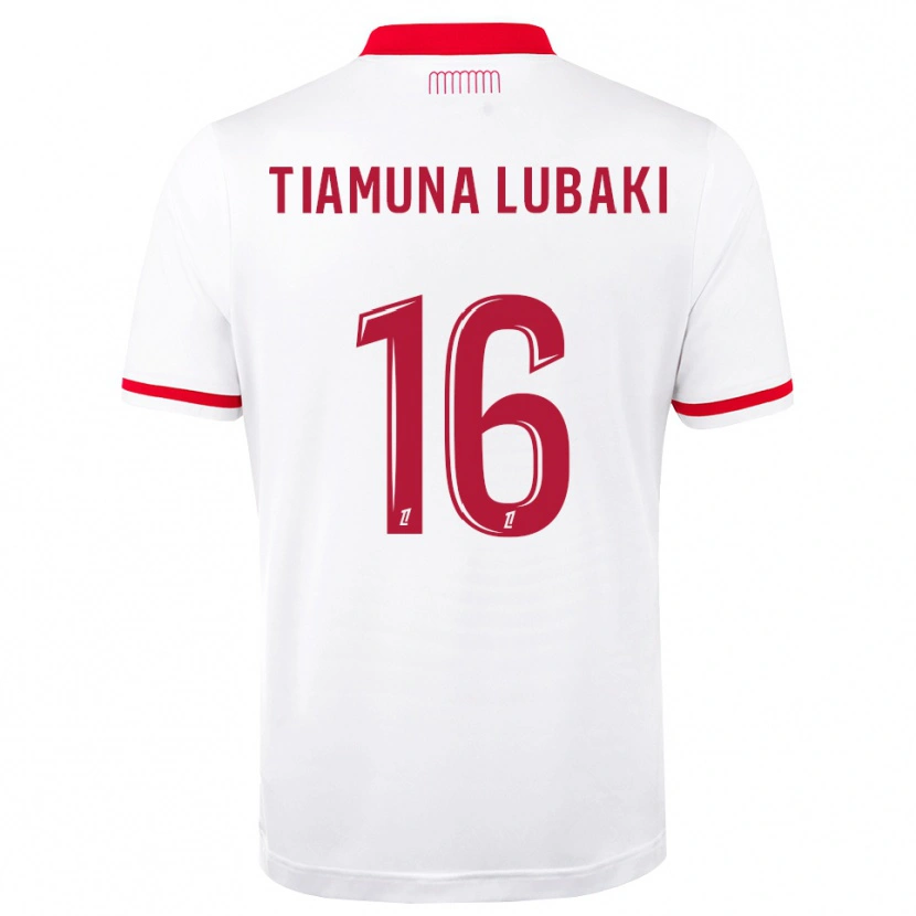Danxen Niño Camiseta Loïc Tiamuna Lubaki #16 Rojo Blanco 1ª Equipación 2026/27 La Camisa México
