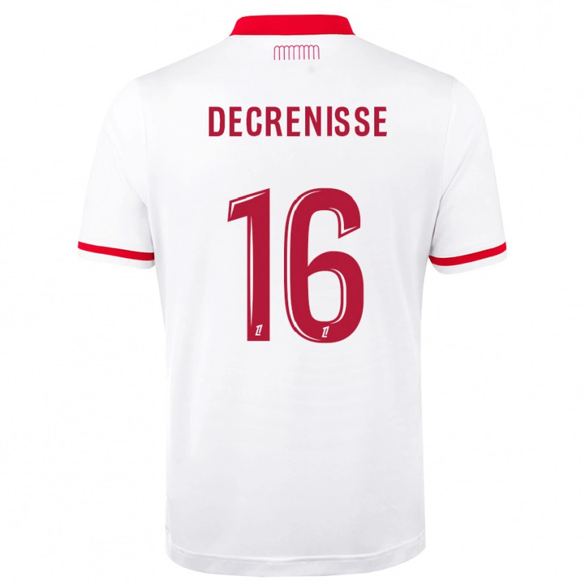 Danxen Niño Camiseta Axel Decrenisse #16 Rojo Blanco 1ª Equipación 2026/27 La Camisa México