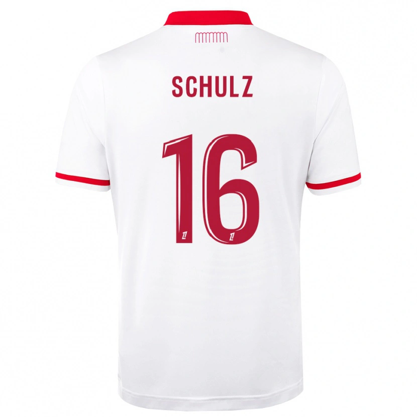 Danxen Niño Camiseta Ethan Schulz #16 Rojo Blanco 1ª Equipación 2026/27 La Camisa México