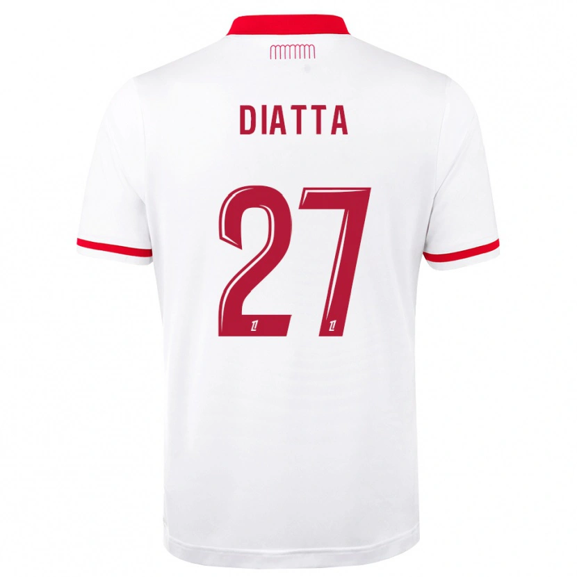 Danxen Niño Camiseta Krépin Diatta #27 Rojo Blanco 1ª Equipación 2026/27 La Camisa México