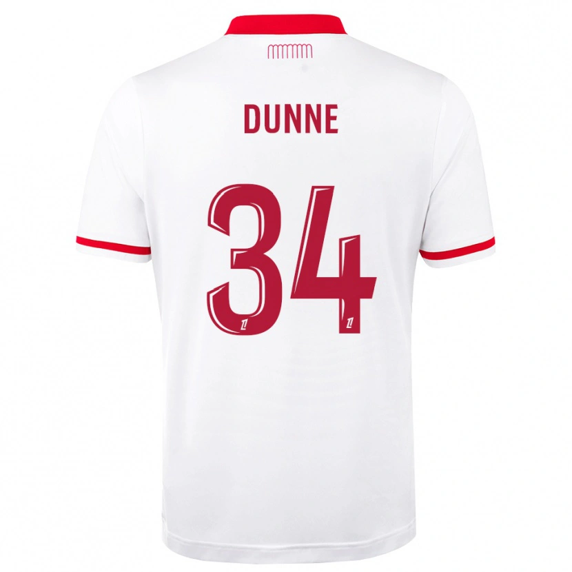 Danxen Niño Camiseta David Dunne #34 Rojo Blanco 1ª Equipación 2026/27 La Camisa México
