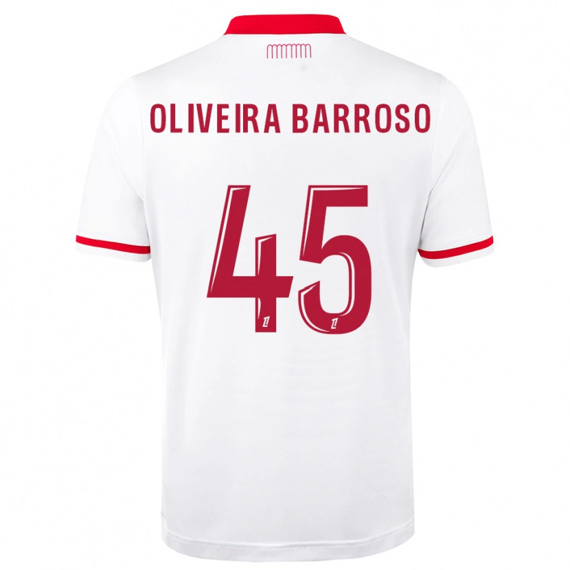 Danxen Niño Camiseta Mickael Oliveira Barroso #45 Rojo Blanco 1ª Equipación 2026/27 La Camisa México