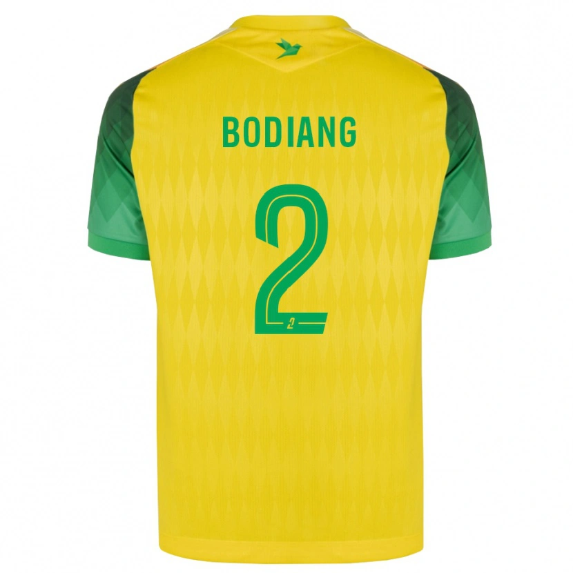Danxen Niño Camiseta Moutanabi Bodiang #2 Amarillo Verde Rojo 1ª Equipación 2026/27 La Camisa México