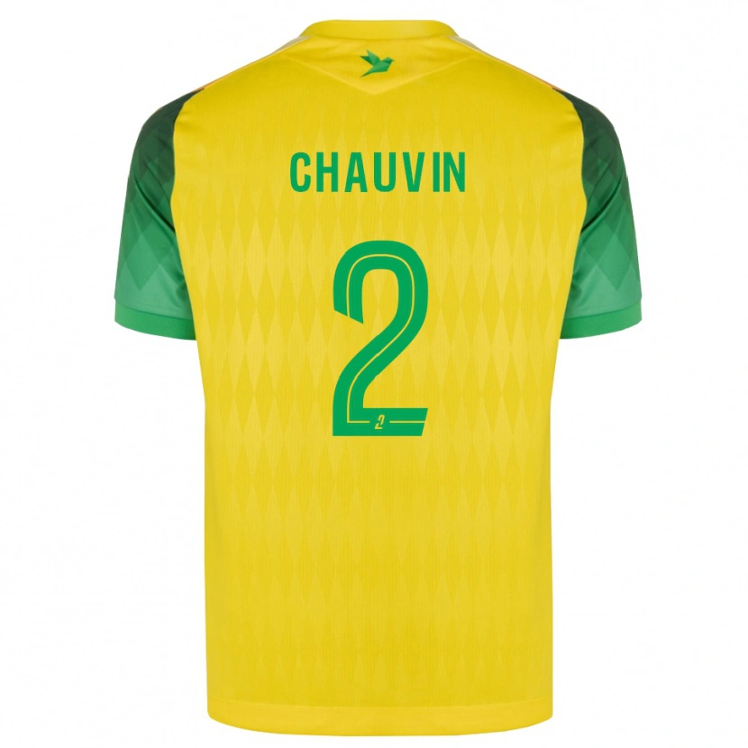 Danxen Niño Camiseta Yoann Chauvin #2 Amarillo Verde Rojo 1ª Equipación 2026/27 La Camisa México