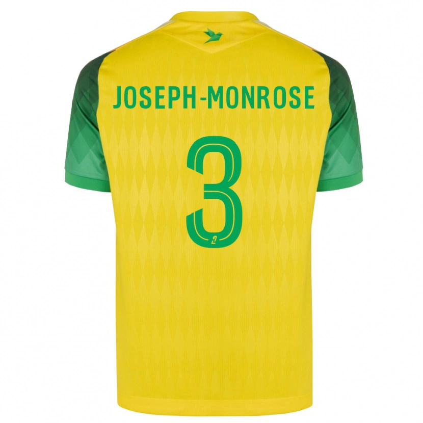 Danxen Niño Camiseta Florian Joseph-Monrose #3 Amarillo Verde Rojo 1ª Equipación 2026/27 La Camisa México