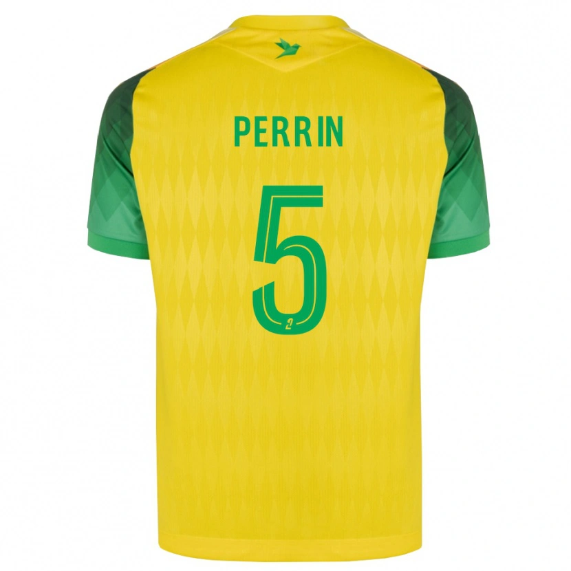 Danxen Niño Camiseta Lucas Perrin #5 Amarillo Verde Rojo 1ª Equipación 2026/27 La Camisa México