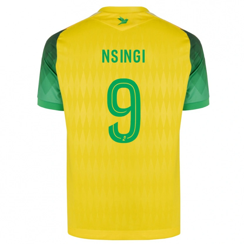Danxen Niño Camiseta Plamedi Nsingi #9 Amarillo Verde Rojo 1ª Equipación 2026/27 La Camisa México