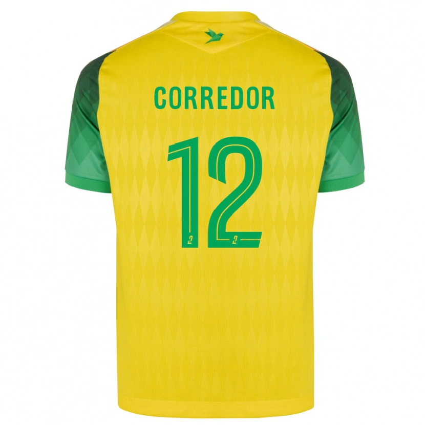 Danxen Niño Camiseta Killian Corredor #12 Amarillo Verde Rojo 1ª Equipación 2026/27 La Camisa México