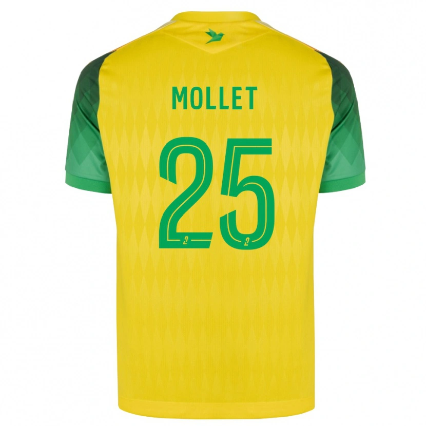 Danxen Niño Camiseta Florent Mollet #25 Amarillo Verde Rojo 1ª Equipación 2026/27 La Camisa México