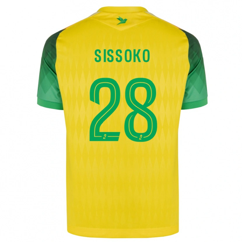 Danxen Niño Camiseta Ibrahima Sissoko #28 Amarillo Verde Rojo 1ª Equipación 2026/27 La Camisa México