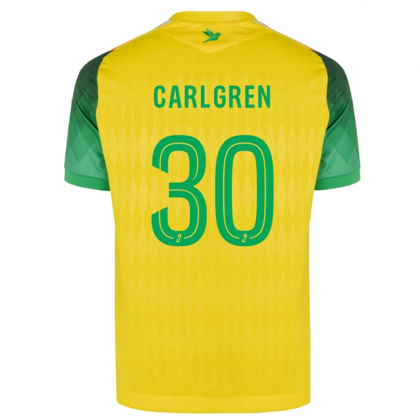 Danxen Niño Camiseta Patrik Carlgren #30 Amarillo Verde Rojo 1ª Equipación 2026/27 La Camisa México