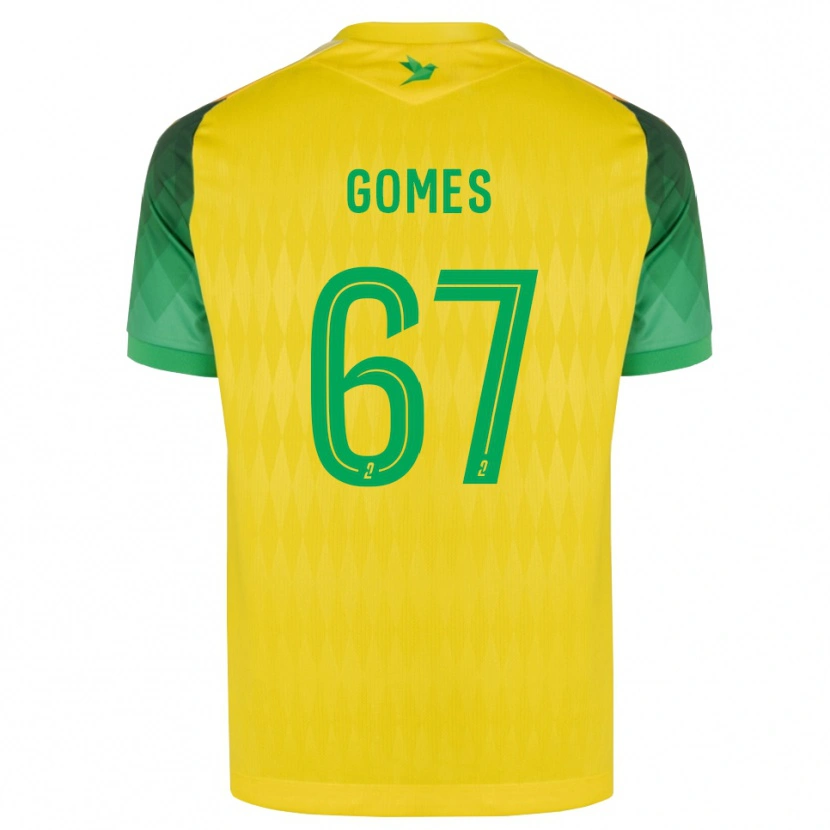 Danxen Niño Camiseta Malang Gomes #67 Amarillo Verde Rojo 1ª Equipación 2026/27 La Camisa México