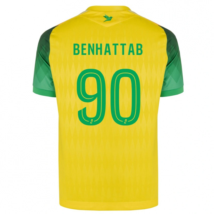 Danxen Niño Camiseta Yassine Benhattab #90 Amarillo Verde Rojo 1ª Equipación 2026/27 La Camisa México