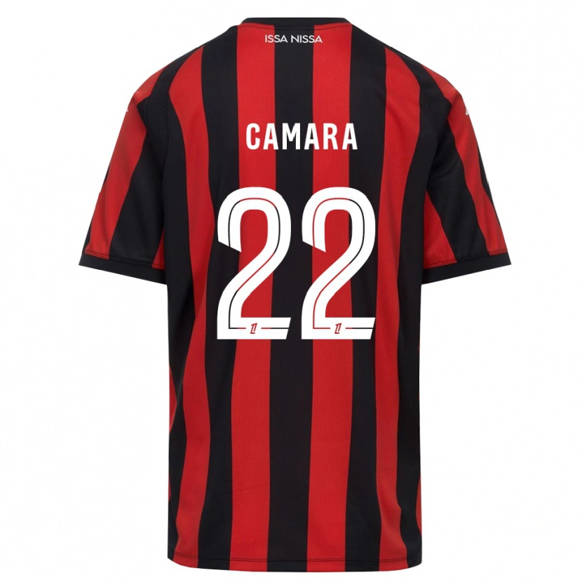 Danxen Niño Camiseta Issiaga Camara #22 Rojo Negro Blanco 1ª Equipación 2026/27 La Camisa México