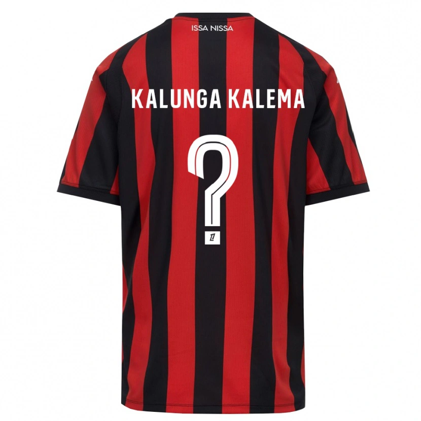 Danxen Niño Camiseta Kevin Kalunga Kalema #0 Rojo Negro Blanco 1ª Equipación 2026/27 La Camisa México