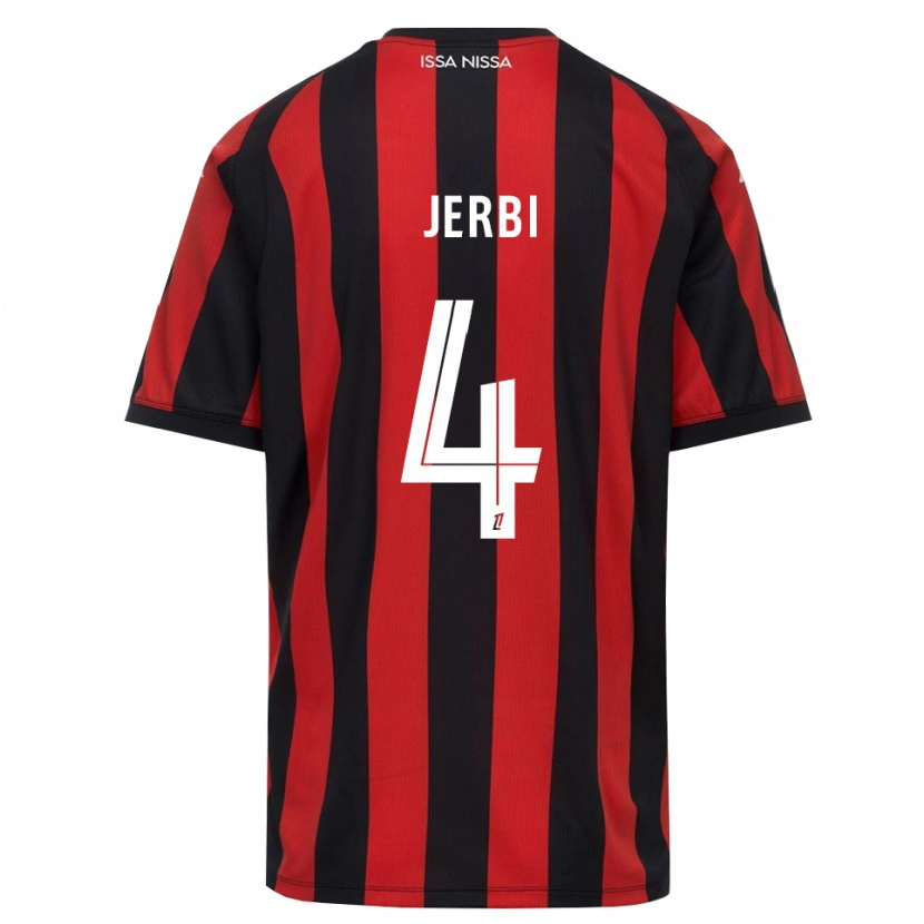 Danxen Niño Camiseta Rayan Jerbi #4 Rojo Negro Blanco 1ª Equipación 2026/27 La Camisa México