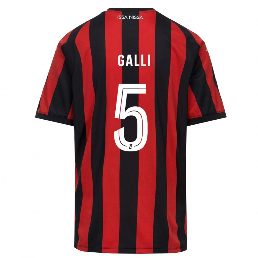 Danxen Niño Camiseta Clara Galli #5 Rojo Negro Blanco 1ª Equipación 2026/27 La Camisa México