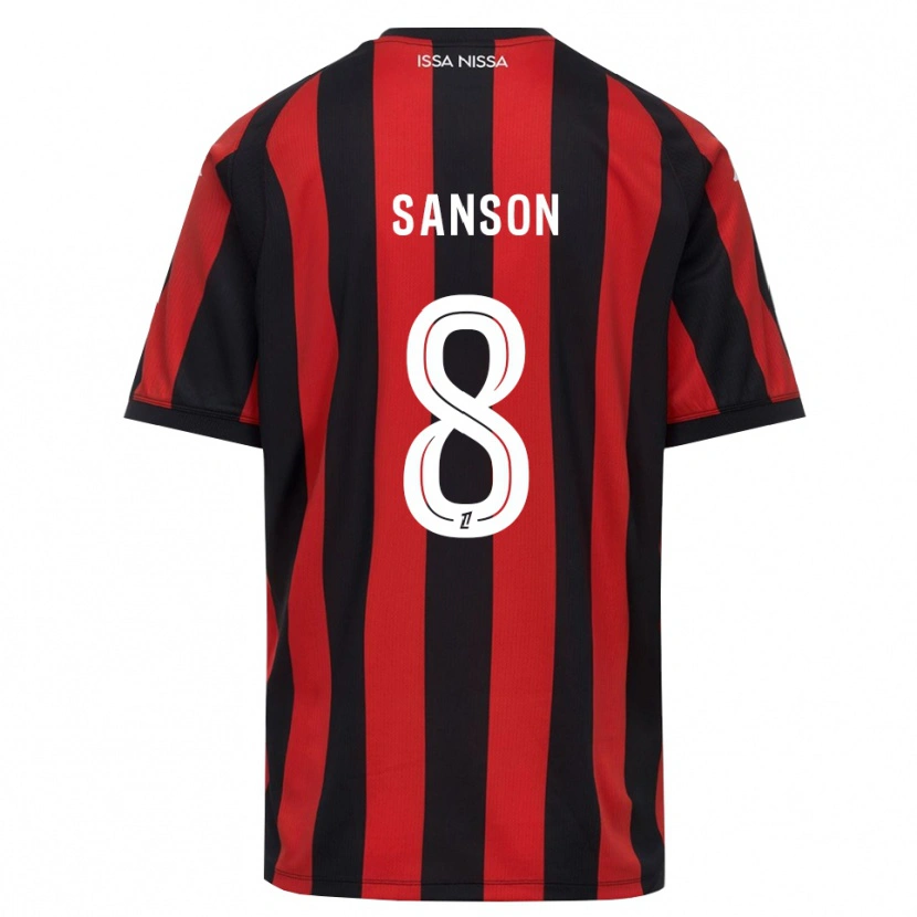 Danxen Niño Camiseta Morgan Sanson #8 Rojo Negro Blanco 1ª Equipación 2026/27 La Camisa México