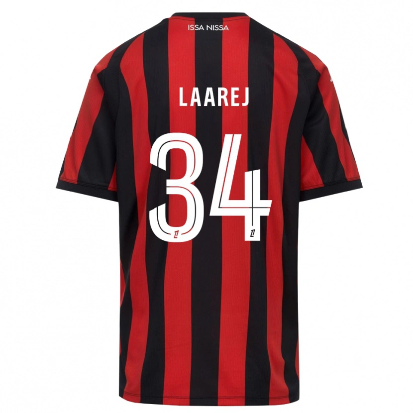 Danxen Niño Camiseta Nassim Laarej #34 Rojo Negro Blanco 1ª Equipación 2026/27 La Camisa México