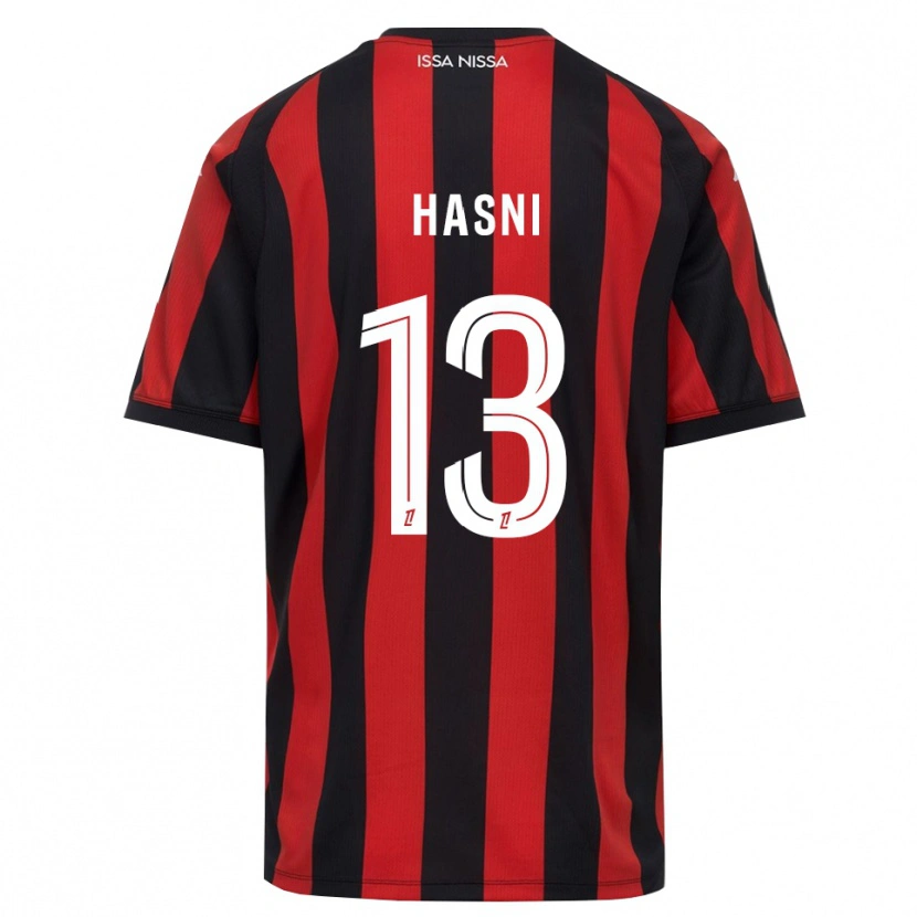 Danxen Niño Camiseta Zinedine Hasni #13 Rojo Negro Blanco 1ª Equipación 2026/27 La Camisa México
