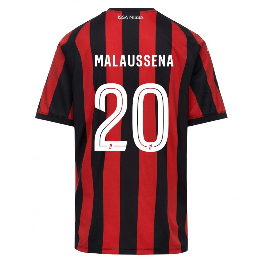 Danxen Niño Camiseta Angela Malaussena #20 Rojo Negro Blanco 1ª Equipación 2026/27 La Camisa México