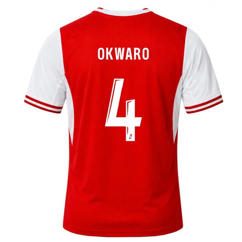 Danxen Niño Camiseta Manzur Okwaro #4 Rojo Blanco 1ª Equipación 2026/27 La Camisa México