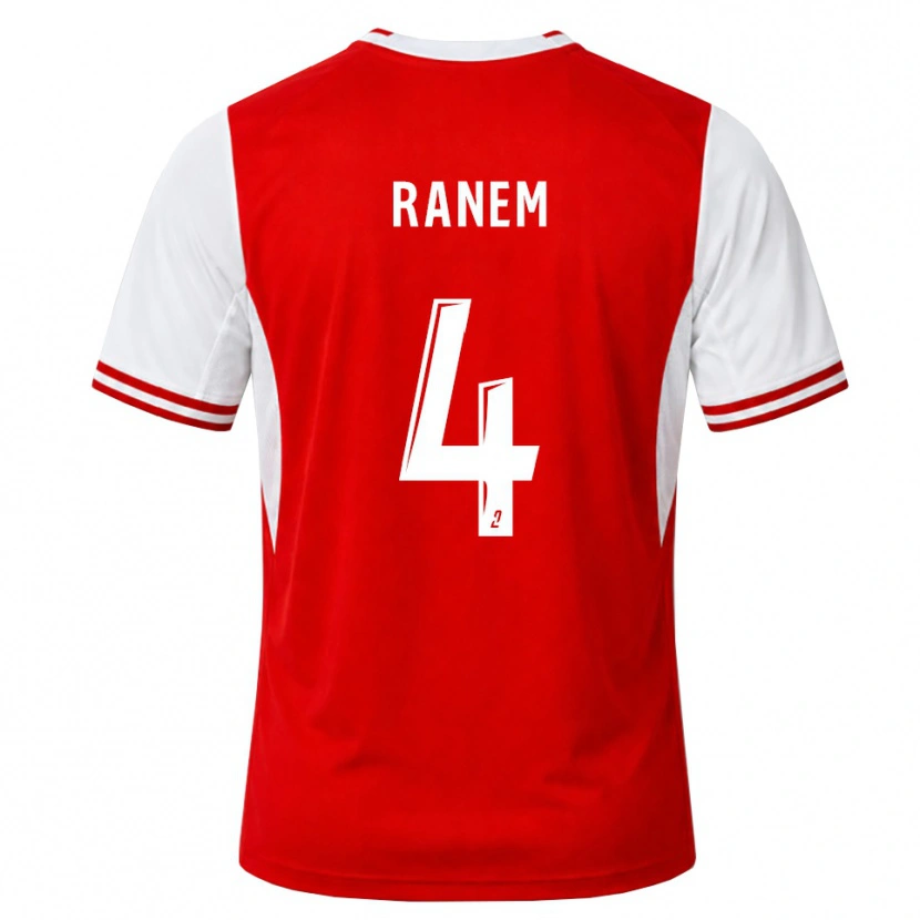 Danxen Niño Camiseta Nassim Ranem #4 Rojo Blanco 1ª Equipación 2026/27 La Camisa México
