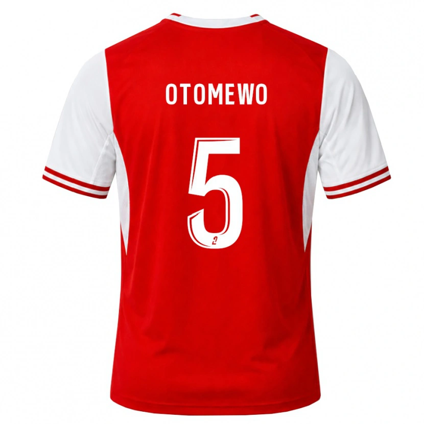 Danxen Niño Camiseta John Otomewo #5 Rojo Blanco 1ª Equipación 2026/27 La Camisa México