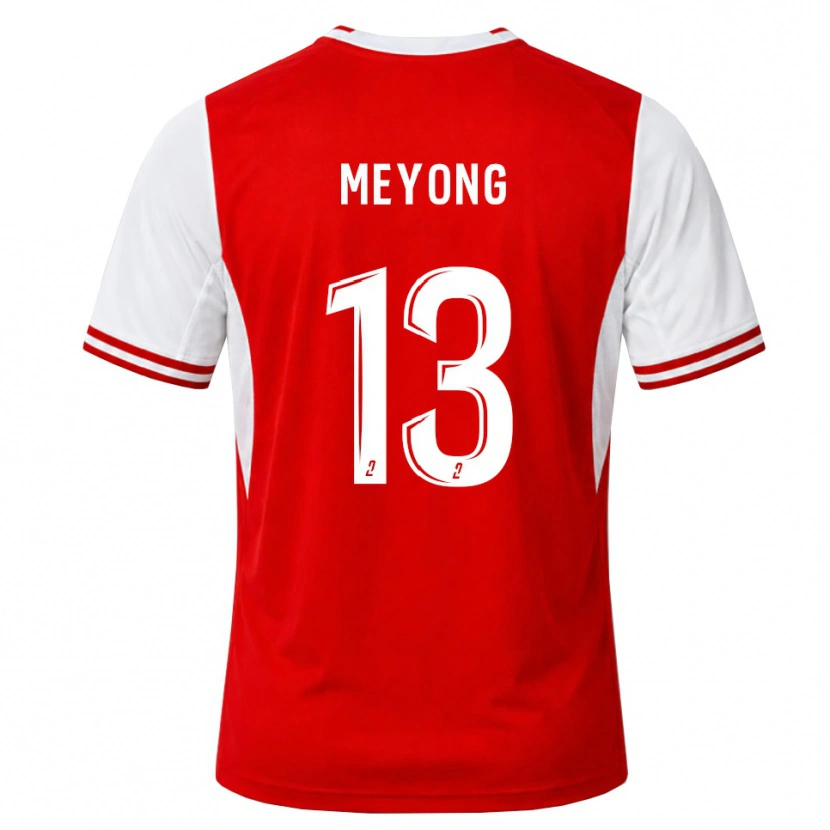 Danxen Niño Camiseta Charlène Meyong #13 Rojo Blanco 1ª Equipación 2026/27 La Camisa México