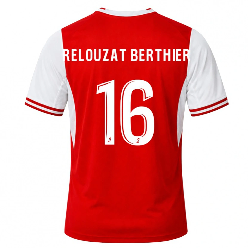 Danxen Niño Camiseta Maxime Relouzat Berthier #16 Rojo Blanco 1ª Equipación 2026/27 La Camisa México