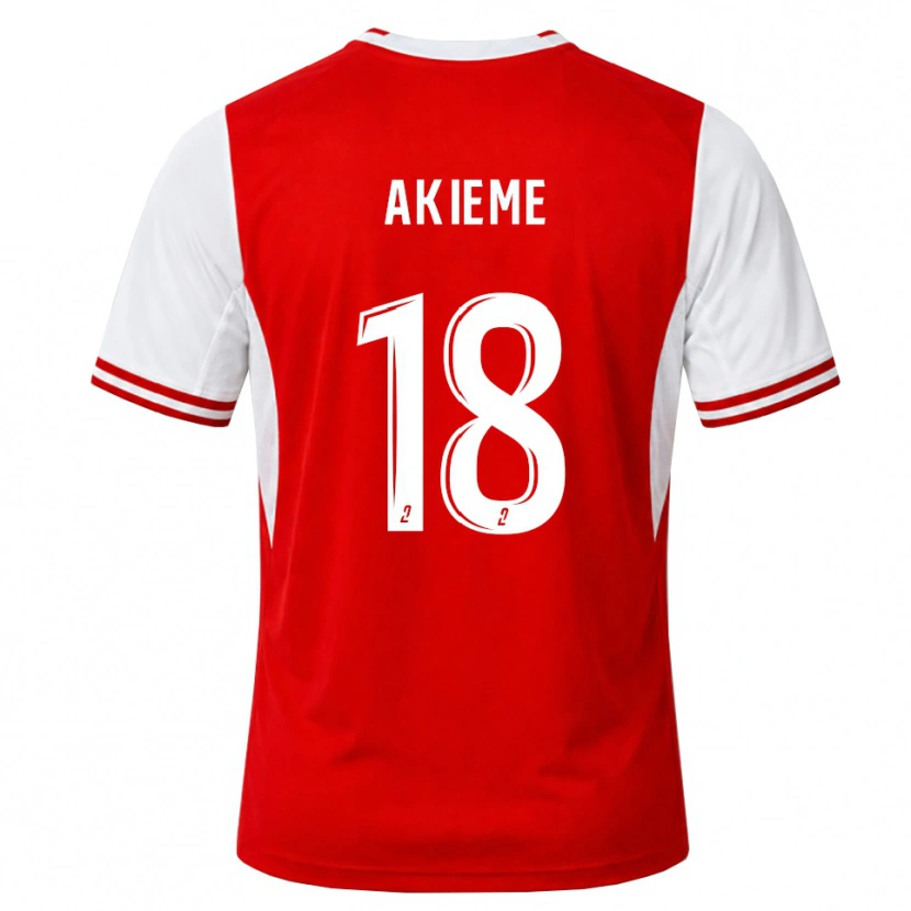 Danxen Niño Camiseta Sergio Akieme #18 Rojo Blanco 1ª Equipación 2026/27 La Camisa México