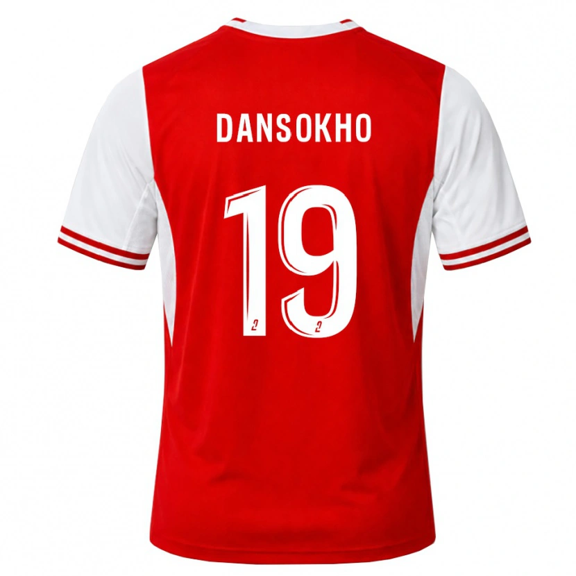 Danxen Niño Camiseta Ansoumana Dansokho #19 Rojo Blanco 1ª Equipación 2026/27 La Camisa México