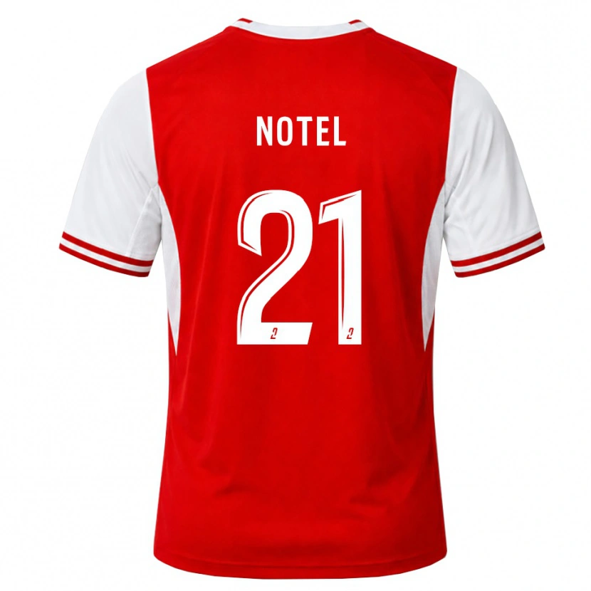 Danxen Niño Camiseta Lea Notel #21 Rojo Blanco 1ª Equipación 2026/27 La Camisa México